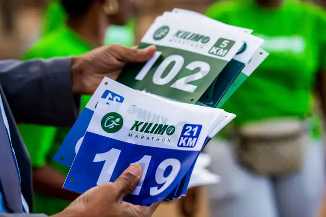Namba za BIB za km 5 na km 21 za Kilimo Marathon