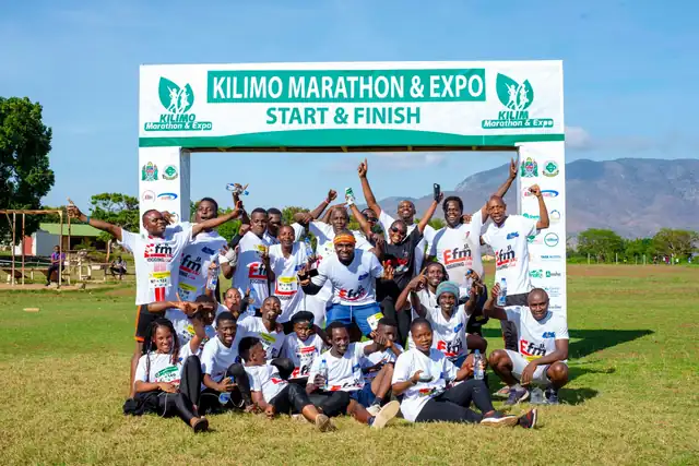 2021 · Morogoro: EFM Jogging Club at the start and finish arch